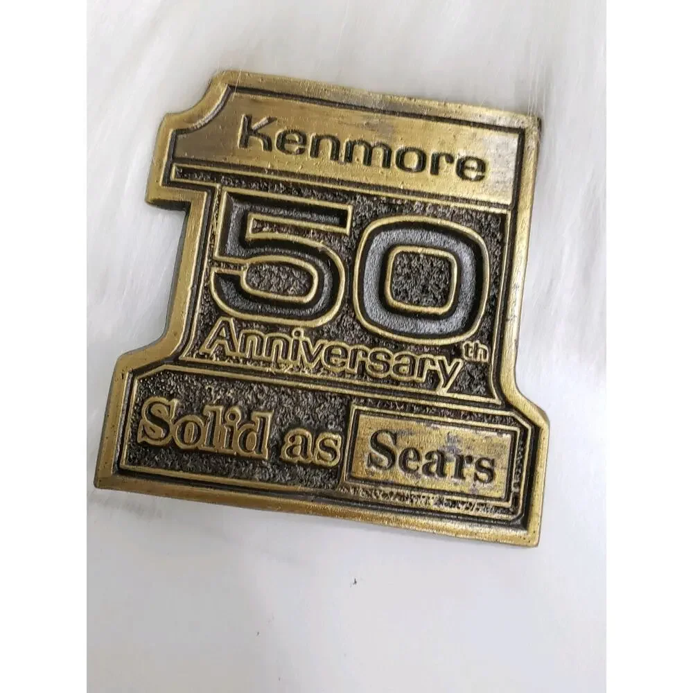 Kenmore 50th‎ Anniversary Sears Belt Buckle Vintage Advertising Vintage Brass